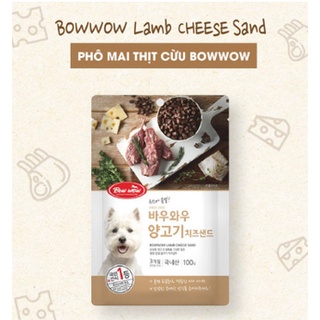 Snack cho chó Phô mai thịt cừu Bowwow 100g