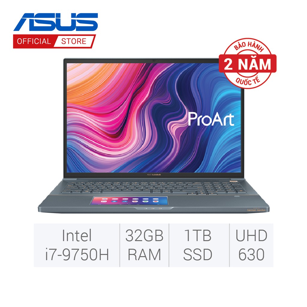 Laptop ASUS ProArt StudioBook Pro X W730G2T-H8007T (i7-9750H | 32GB | 1TB | VGA QUADRO T2000 4GB | 17" WUXGA | Win 10) | BigBuy360 - bigbuy360.vn