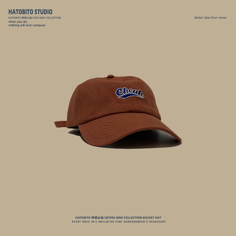 Nón/Mũ Lưỡi Trai Ulzzang Unisex Vải Cotton Cao Cấp Trơn Thêu Chữ Chcuh 5 Màu Phong Cách Hàn Quốc - Iclassy_shoes