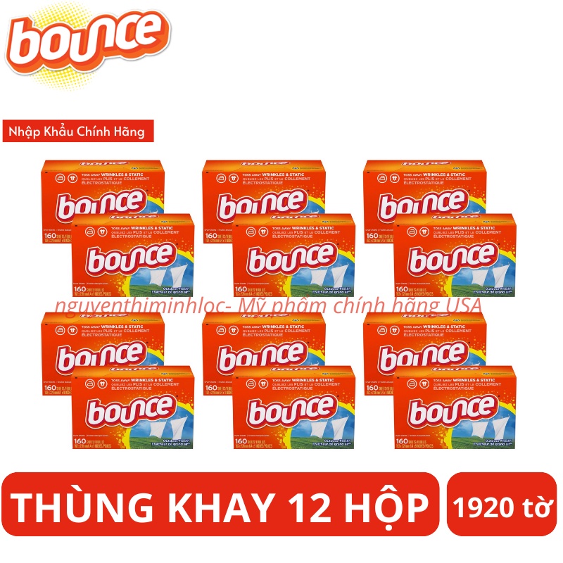 Thùng Khay 12 Hộp Giấy thơm quần áo Bounce Mỹ 1920 Tờ