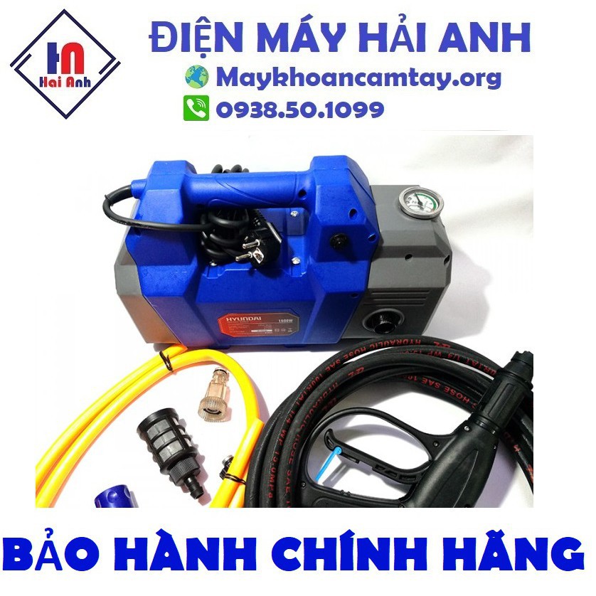 Máy xịt rửa xe cao áp Hyundai HRX815 chính hãng, mô tơ cảm ứng từ, áp lực lên đến 150 bar. BH 8 tháng