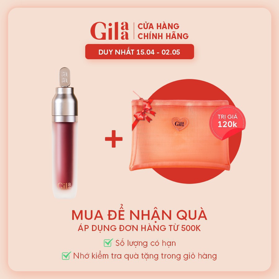 [CHÍNH HÃNG] Son Gilaa Plumping Lip Serum - Phiên bản Velvet Tint Hoàn Hảo (3.8g)
