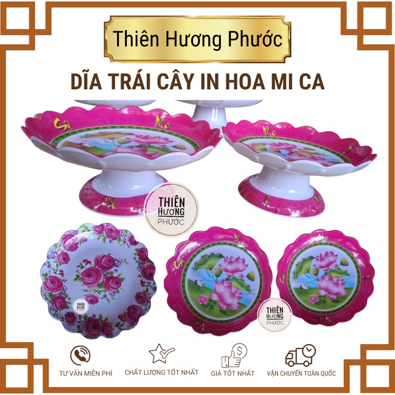 Dĩa trái cây thờ cúng nhựa melamine