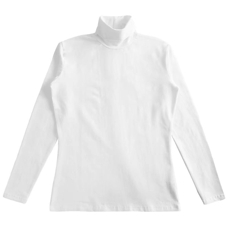 Áo thun tay dài cổ cao vải nhung mỏng co giãn tốt màu trơn phong cách thu đông trẻ trung dành cho cả nam và nữ M-5XL | BigBuy360 - bigbuy360.vn