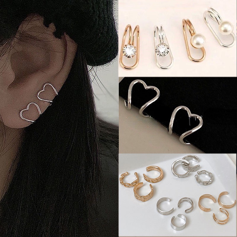 Bông tai dạng cụp phong cách Hàn Quốc