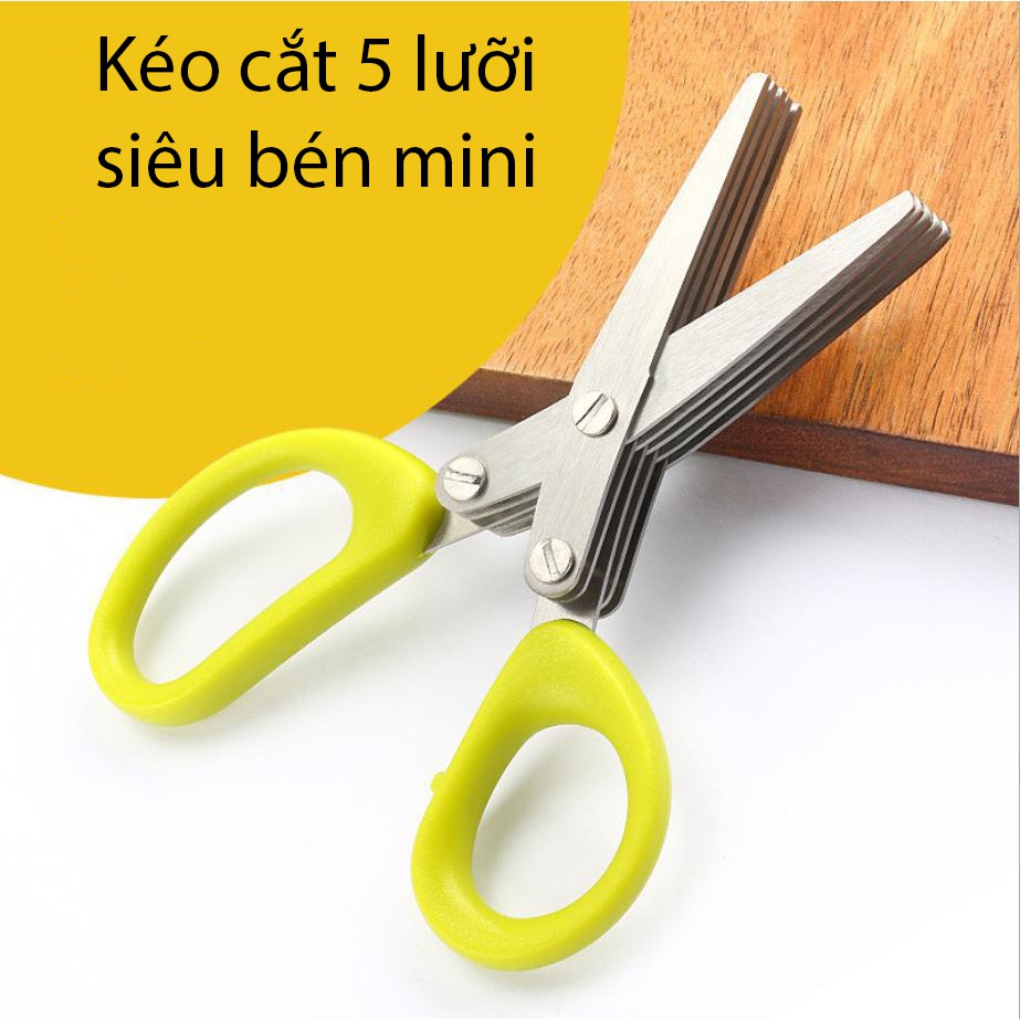 Kéo Cắt Rau Dành Cho Nhà Bếp 5 Lưỡi Siêu Bén