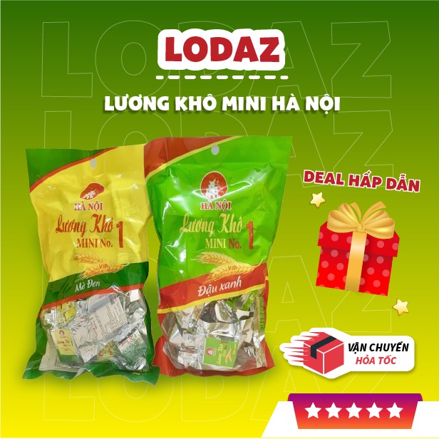 Lương khô mini Hà Nội, bánh lương khô dinh dưỡng thơm ngon tiện lợi gói 250gr