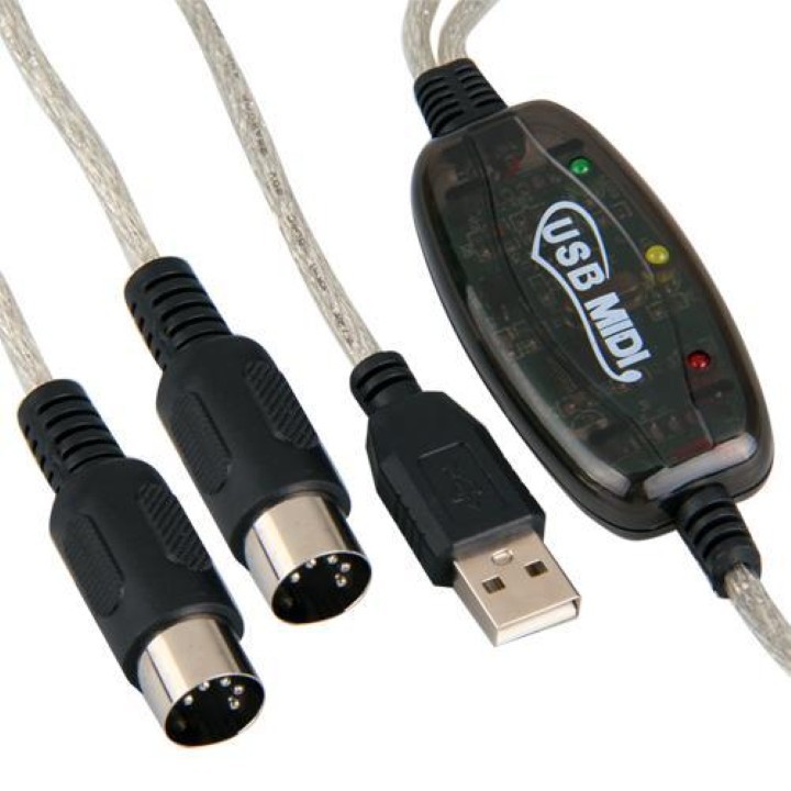 CÁP CHUYỂN MIDI SANG USB DÙNG CHO MÁY TÍNH - CÁP MIDI USB KẾT NỐI NHẠC CỤ HAY THIẾT BỊ ÂM THANH, ÁNH SÁNG VỚI MÁY TÍNH