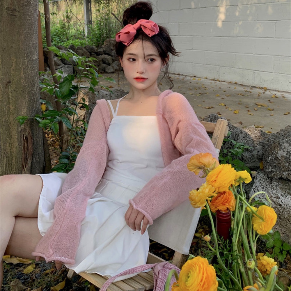 Áo Khoác Cardigan Dệt Kim Mỏng Chống Nắng Thời Trang Mùa Hè Dành Cho Nữ