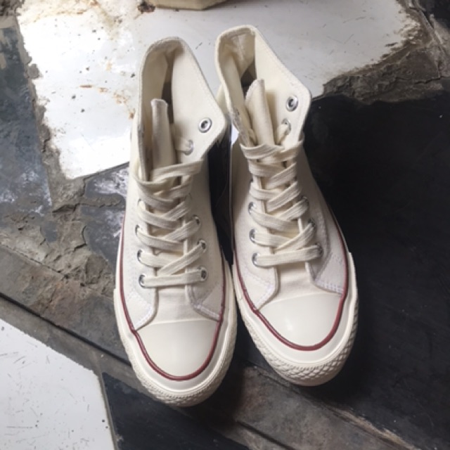 [Mã FAGREAT245 giảm 8% tối đa 50K đơn từ 250K] GIÀY C.V 1970s TRẮNG KEM cao cổ (MŨI BÓNG, LÓT XANH, FULL BOX) | BigBuy360 - bigbuy360.vn