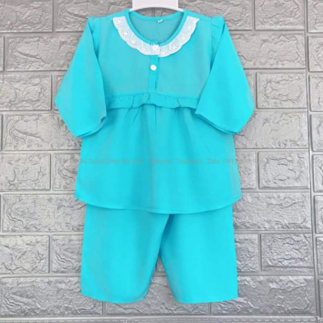 Đồ bộ tole bé gái quần dài áo cài nút 20-26kg | BigBuy360 - bigbuy360.vn