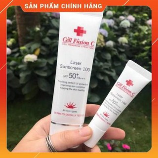 Kem chống nắng cell fusion size mini 10ml và fullsize 50ml