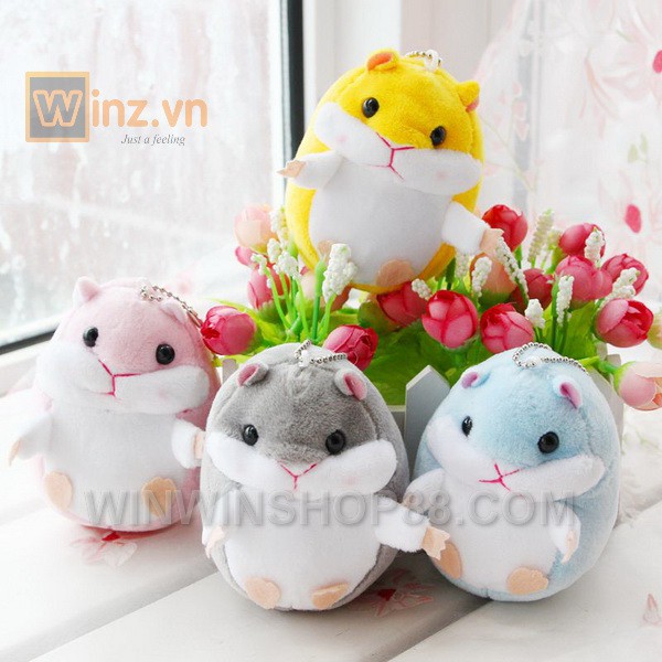 Móc khóa gấu bông Hamster cao 9 cm móckhóa Hamster Hamstergift  Asam