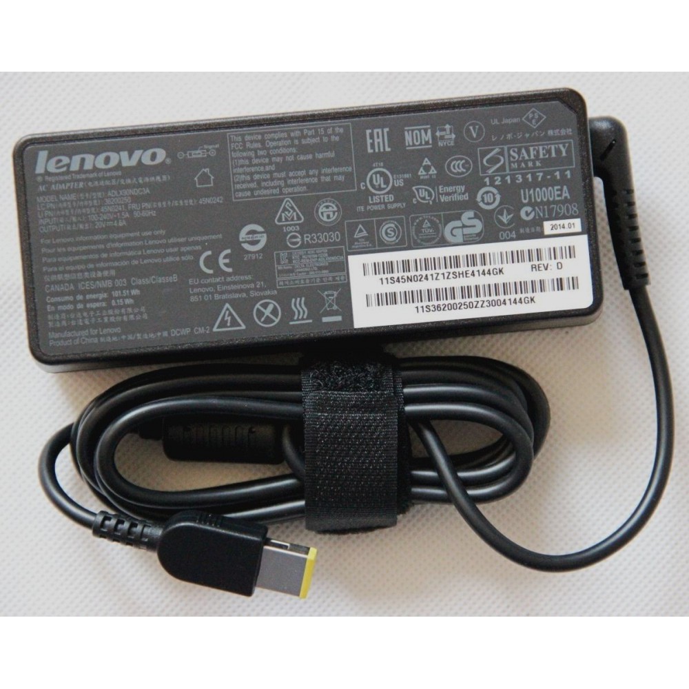 Sạc Laptop Lenovo ThinkPad X1 Carbon 20V 2.25A vuông USB