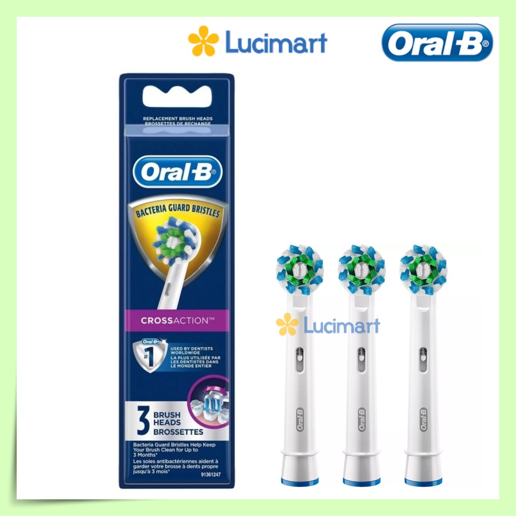 Đầu bàn chải điện Oral-B Cross Action (Made In Germany), 1 hộp 3 cái