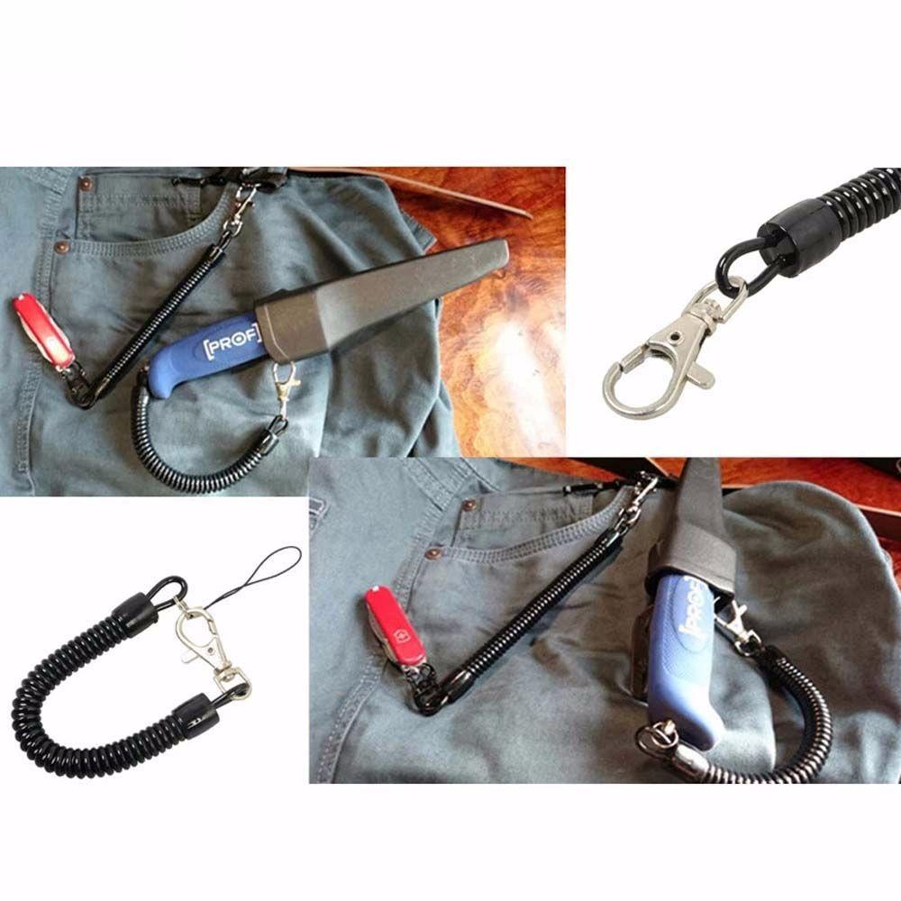 Dây Lò Xo Xoắn Ốc Màu Đen Bảo Vệ Điện Thoại Chống Thất Lạc