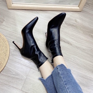 Boots mũi nhọn da mềm - Bunny Shoes