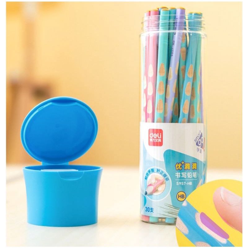 Hộp 30 chiếc bút chì định vị tay cầm Hộp 30 chì định vị HB nhiều màu ShopMaeum610