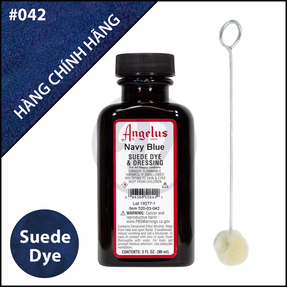 Navy Blue 042 - Màu nhuộm da lộn cao cấp ANGELUS Suede Dye 90ml (3Oz)