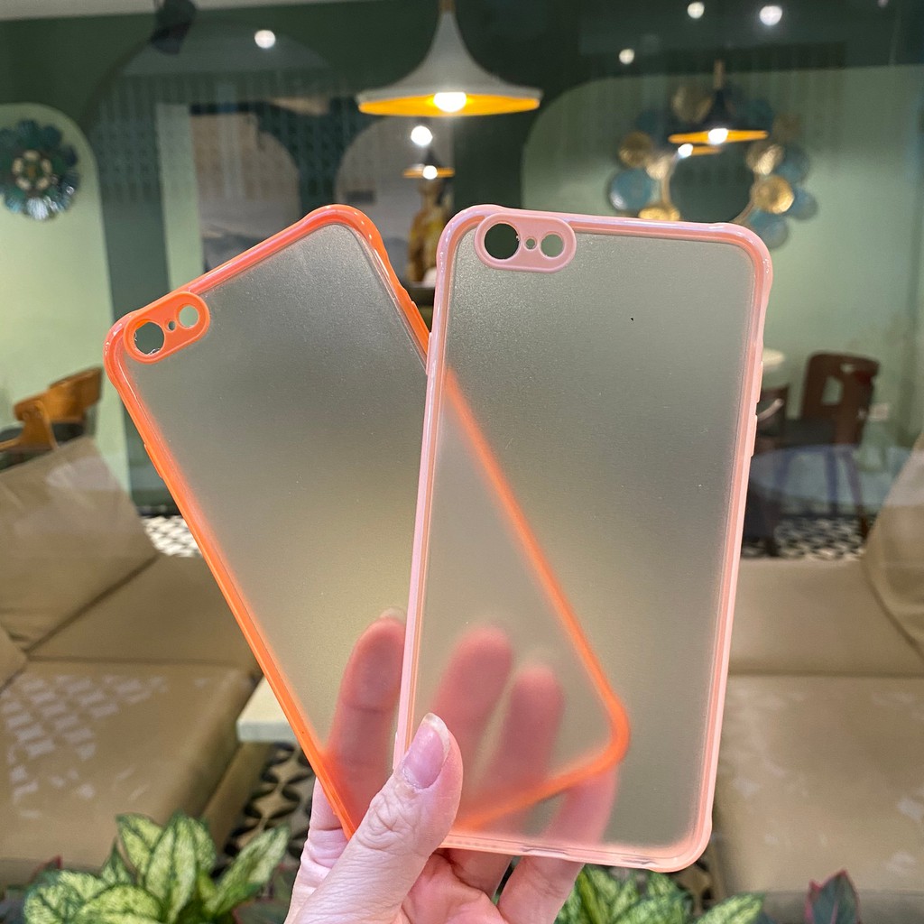 Ốp Iphone nền lì viền cầu vồng dành cho IP 6/6s/7/8/Plus/X/Xsmax/11/11pro/11promax( Ốp cứng) | BigBuy360 - bigbuy360.vn