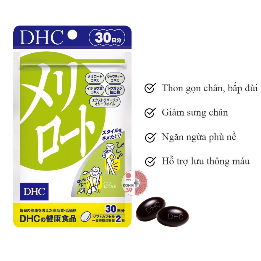 Viên uống DHC  giảm mỡ đùi DHC Melilot Nhật Bản - Bahachiha