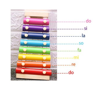 ĐÀN GÕ 7 MÀU ❤FREESHIP❤ Đàn mộc cầm 7 màu 7 nốt tạo sự hứng thú cho bé - DC25