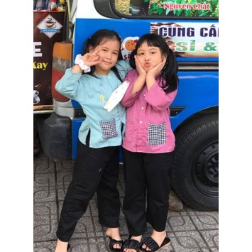 Đồ Bộ Bà Ba Size Đại Lớn 40-45kg Cho Bé Trai Bé Gái , Cotton Hàn Quốc 100%.