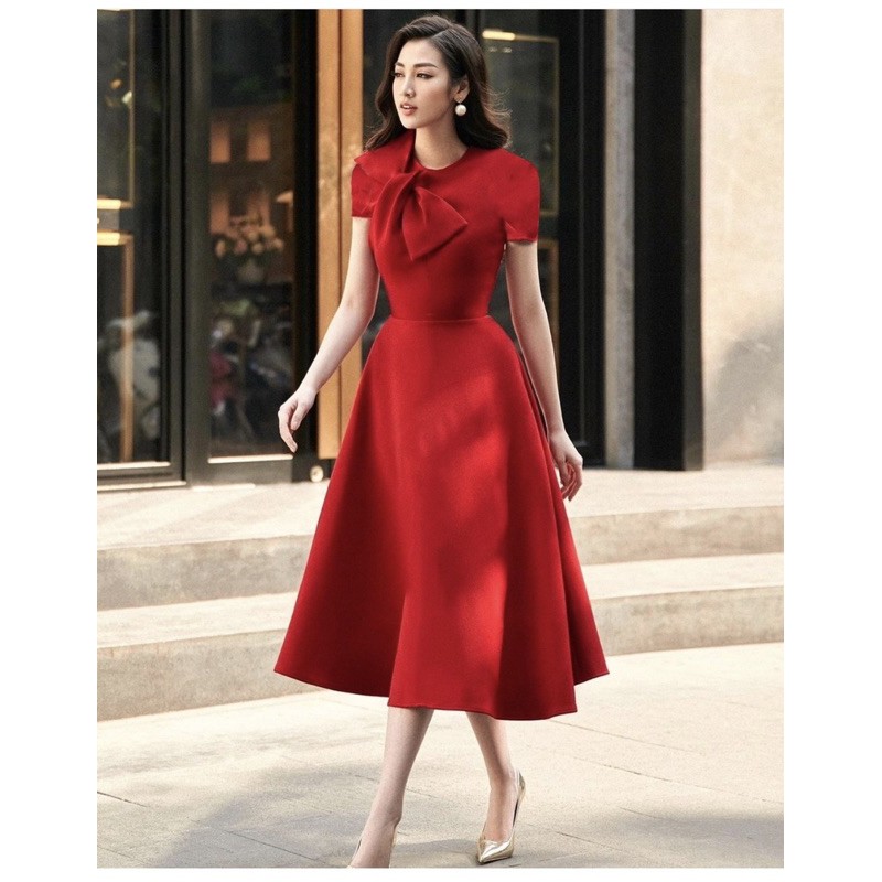 ĐẦM ĐỎ NƠ LỆCH MIDI