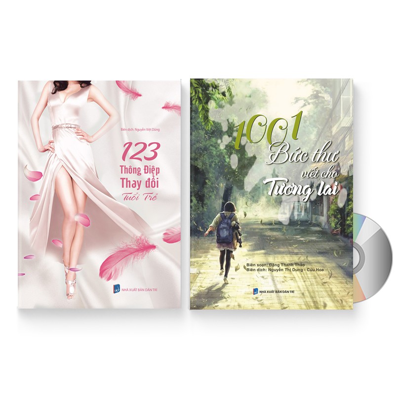 Sách - Combo: Song ngữ Trung - Việt: 1001 Bức Thư viết cho Tương Lai (có Audio) + 123 Thông Điệp + DVD nghe sách