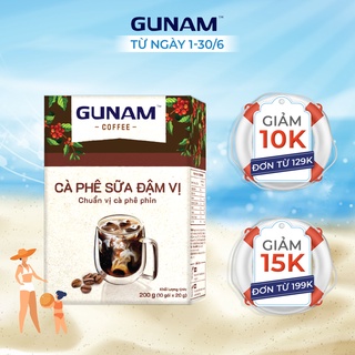 Cà phê hòa tan GUNAM đậm vị cà phê (hộp 10 gói x 20g)