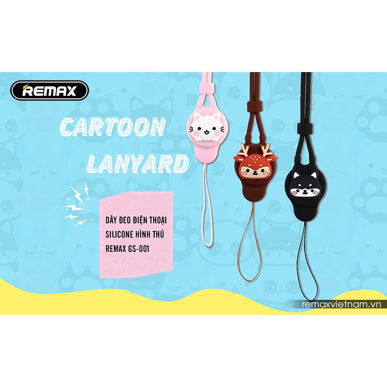 Dây đeo Remax Cartoon Lanyard 2 in 1 (chính hãng)