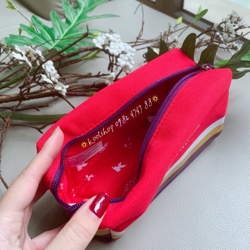Túi đựng mỹ phẩm vải thô Kiehl's siêu xinh!