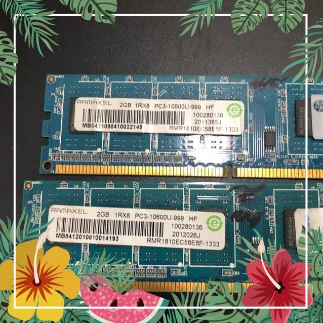 Ram máy tính bàn 2g ddr3 bus 1333 - 1600 2hand, chạy được G41, H61, H81, B75