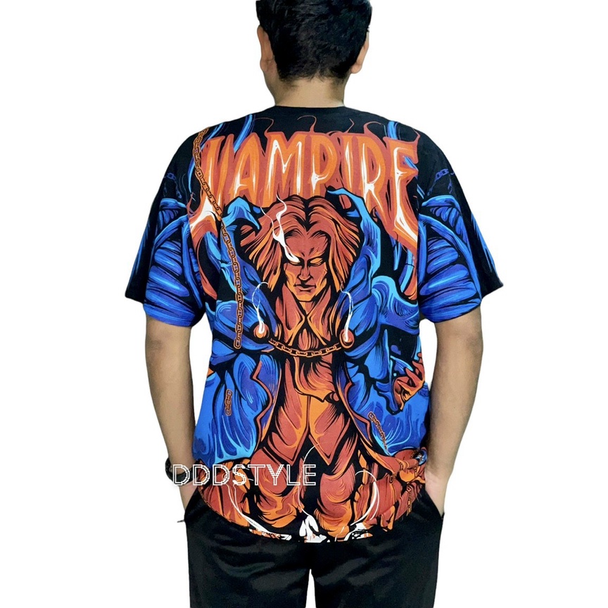 Áo Thun 3D Thái Lan vải cotton dệt ống hình in full cánh tay form unisex phù hợp cho nam và nữ