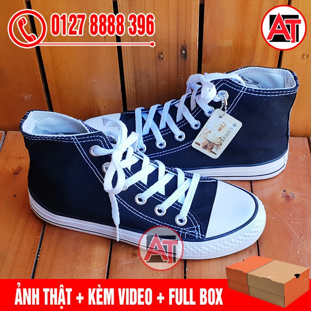 [KÈM HỘP HÃNG] Giày Thể Thao CV Classic Đen Trắng Cổ Cao Nam Nữ | BigBuy360 - bigbuy360.vn