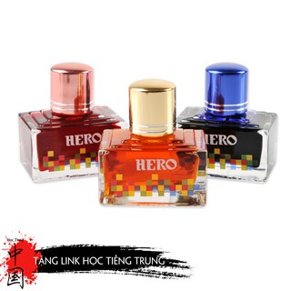 MỰC - Mực HERO 12 màu chuyên dành cho bút lông, bút máy, bút thuỷ tinh - Tặng link tự học tiếng Trung