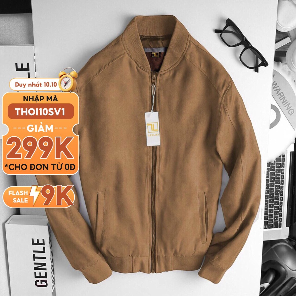 Áo khoác bomber ZUTEE da lộn, áo bomber nam mềm mượt chống nước năng động nhẹ nhàng thời trang nam