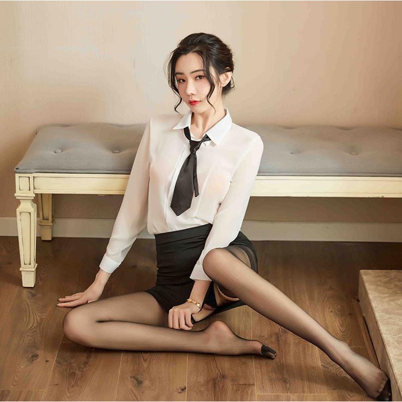 Set áo sơ mi chân váy cosplay thư ký cô giáo | BigBuy360 - bigbuy360.vn