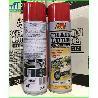 Xịt bôi trơn và bảo dưỡng sên (xích) 3T Chain Lube 500ml tặng 1 chổi dưỡng sên (xích).