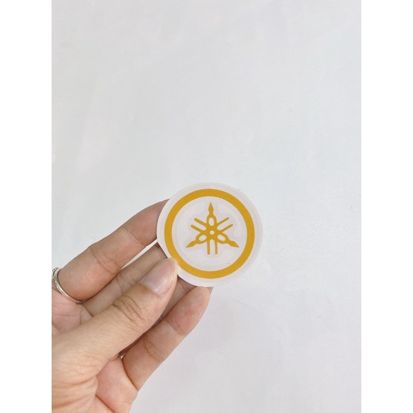 Tem logo biểu tượng Yamaha phản quang 4.1cm, dán trang trí xe máy cao cấp
