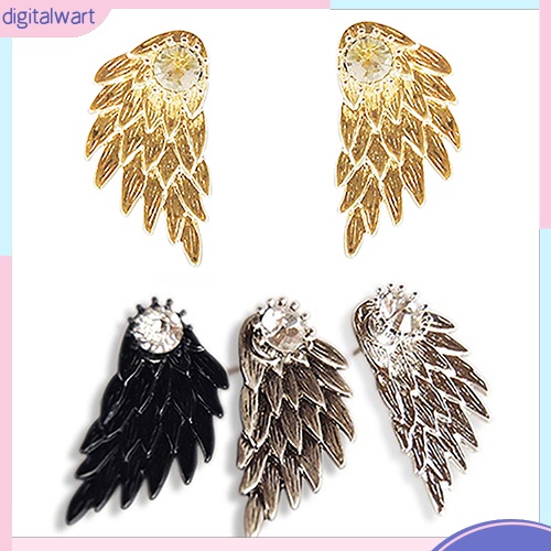 Khuyên tai hình cánh thiên thần đính đá thời trang thanh lịch dành cho nữ nhiều màu lựa chọn