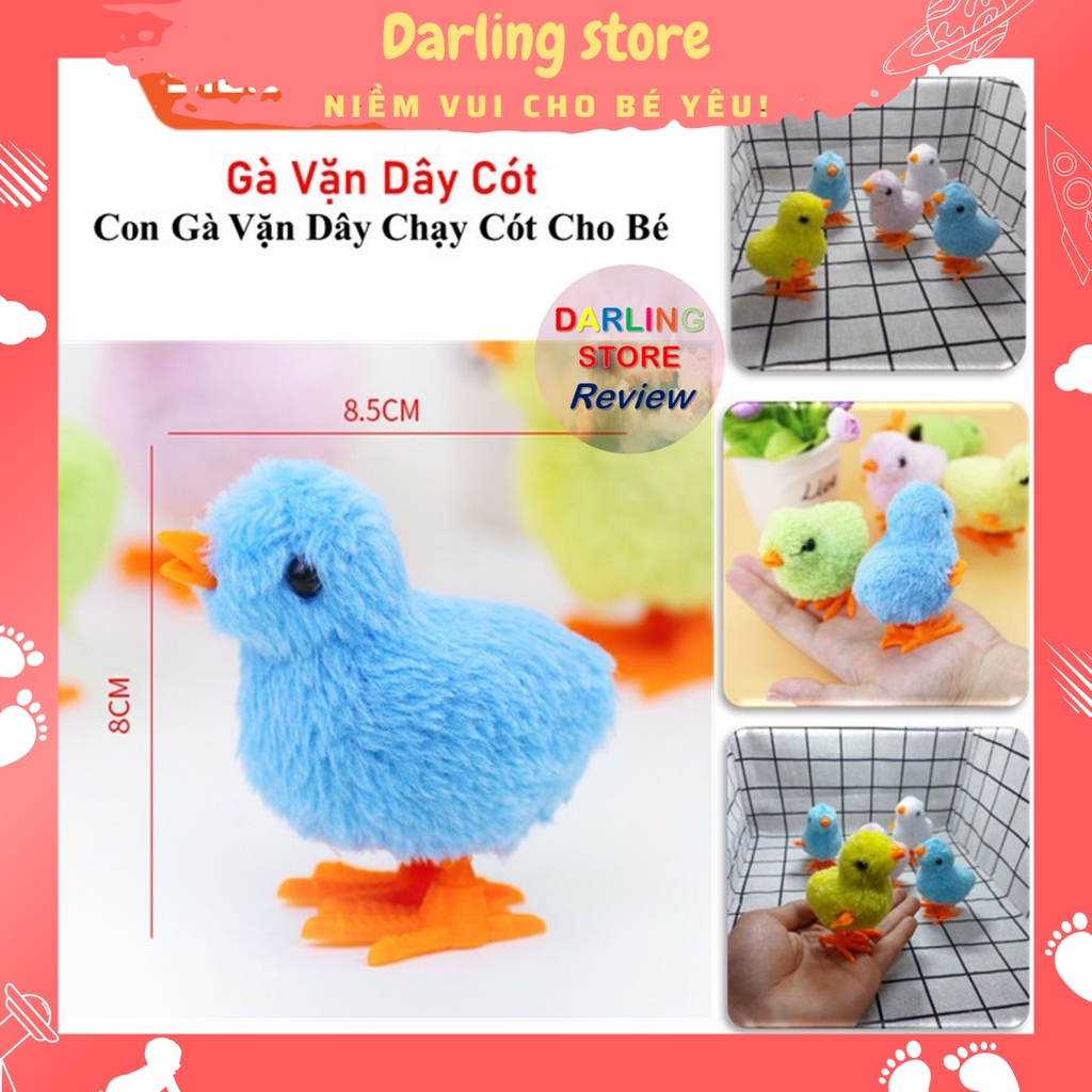 Đồ chơi Con Gà Vặn Cót chạy lon ton, Mô hình Chuột và Thỏ siêu đáng yêu cho bé Darling Store