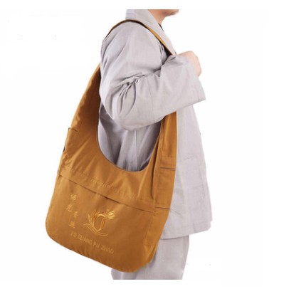 Túi di hành nhà sư Phật giáo 34*46cm La Hán hình bán nguyệt
