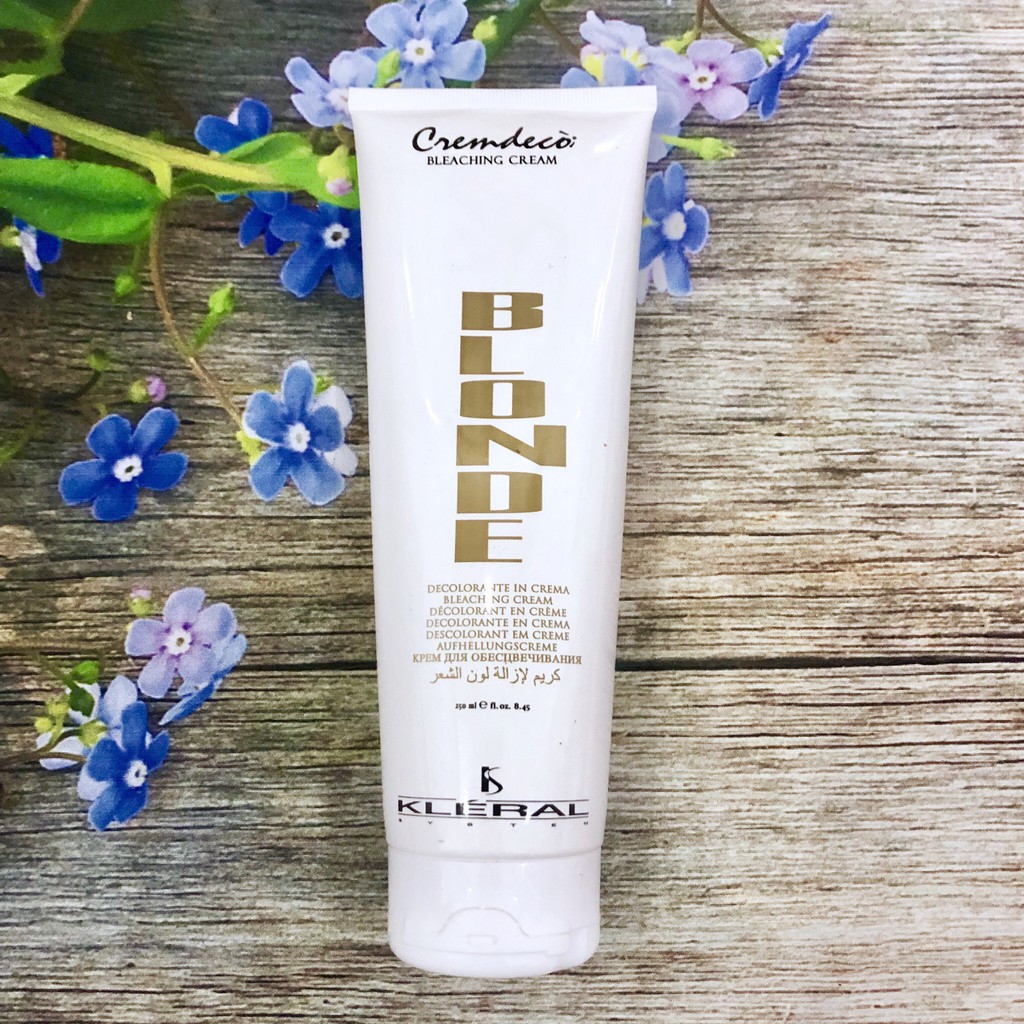 [+Tặng mũ trùm] Kem nâng sáng nền tóc Kleral Blonde Bleaching Cream không hại tóc 250ml (ITALY)