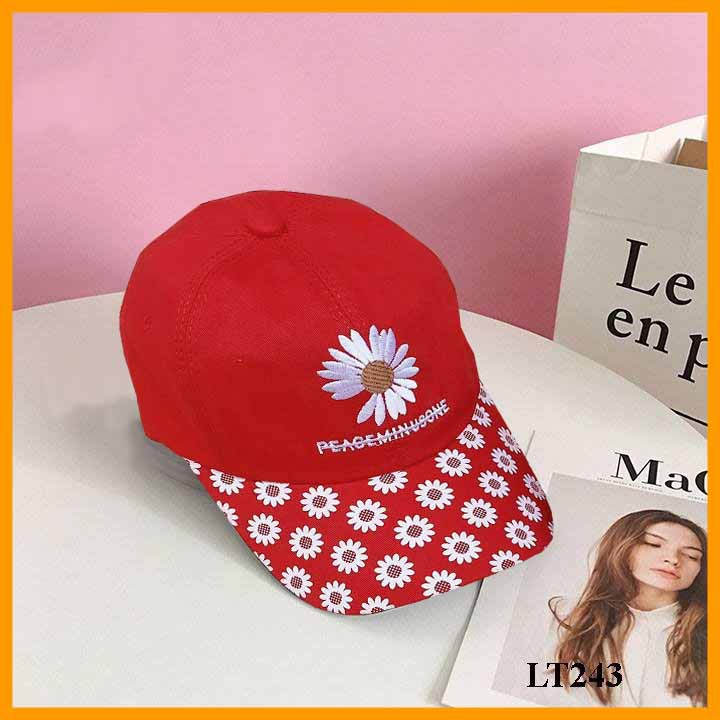 Mũ lưỡi trai hóa kim loại ⚡️ MỚI HÓT ⚡️ NÓN KẾT UNISEX THÊU HOA CÚC  ( hình thật )