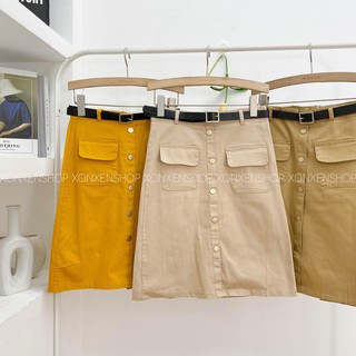 Chân váy kaki dáng dài 381