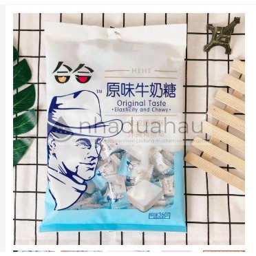 [Cực Hot] Kẹo sữa chua ông già Đài Loan gói to 360gr vị Trứng muối
