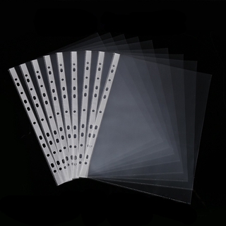 Set 100 Túi Nhựa Trong Suốt Đựng Tài Liệu Khổ A4 11 Lỗ Tiện Dụng