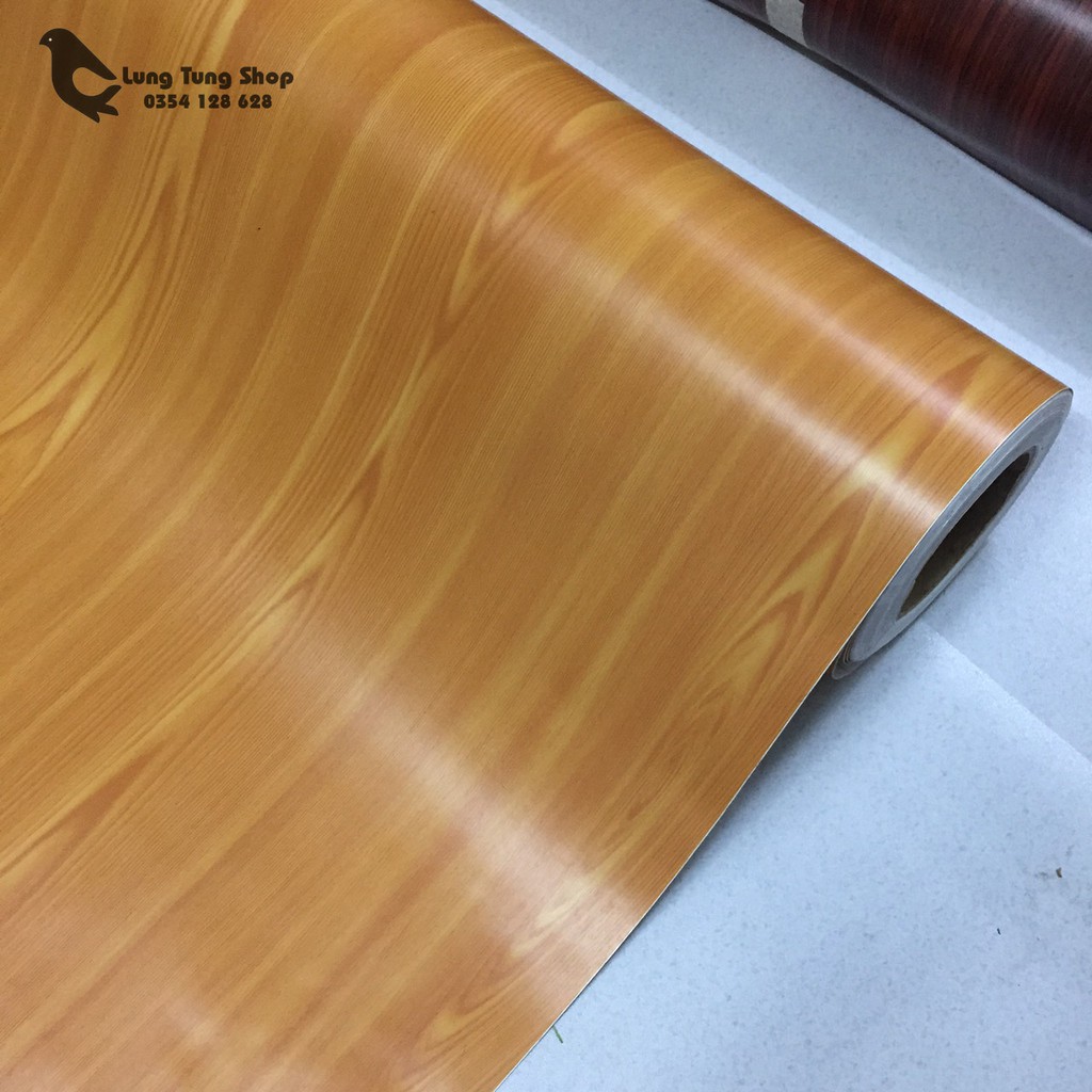 Giấy dán tường có keo - decal dán tường vân gỗ