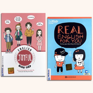Combo Real English for you Tự học giao tiếp tiếng Anh thực tế + Joyful English - Easy conversation for daily life